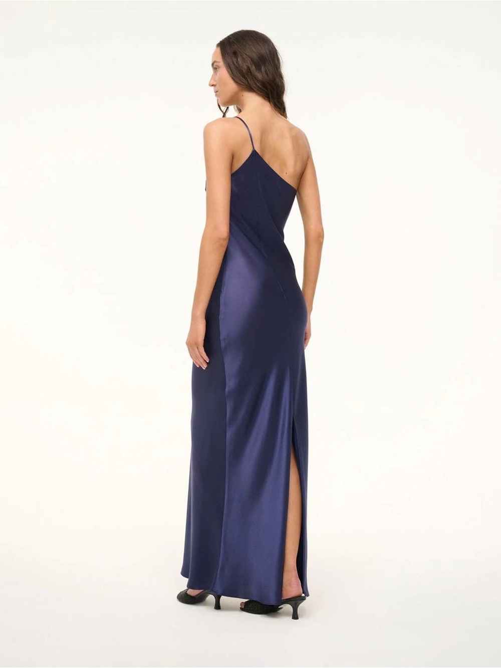 Staud 4 Elodie Maxi Dress Navy Blue Slip - Picture 2 of 13